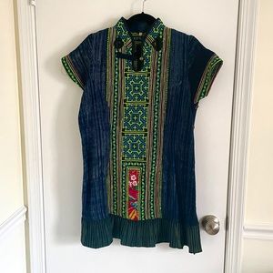 Handmade Thai embroidered dress, size M/L